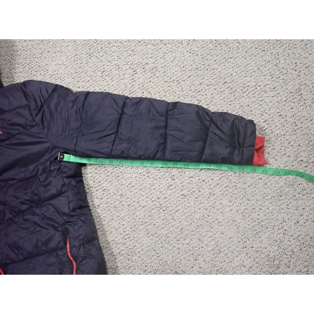 Spyder Puffer Jacket Kids Size L 14/16‎ Black Excellent Hooded Thumbhole Cuffs